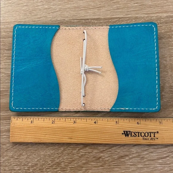 Chic Sparrow NANO Maplewood Turquoise Blue Made USA Leather Cover TN Notebook - Picture 7 of 16